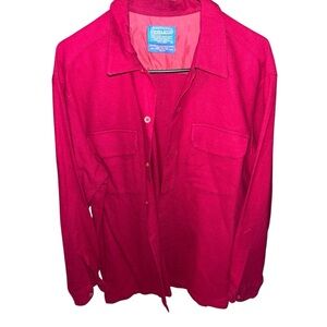 🩷 Pendleton 100% Wool Men’s Board Shirt with Pockets SIZE MEDIUM RED